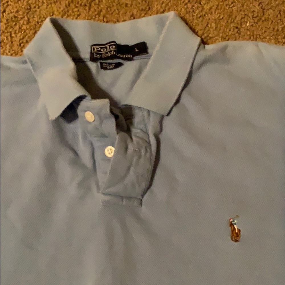 Polo light blue golf shirt size Large - Picture 2 of 2